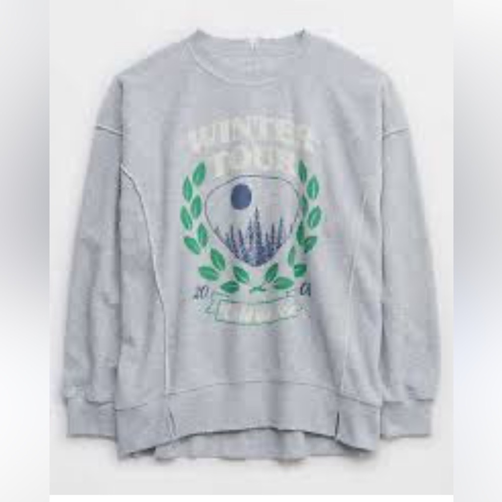 Aerie The Chill Cozy Crew Sweatshirt Large NEW! - Picture 2 of 11